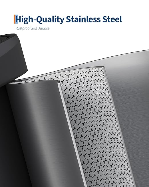Garvee 21 gal / 80 L Stainless Steel Trash Can with Lid, Large Garbage Can for Kitchen, Rustproof Step-on Kitchen Metal Trash Bin with Liner Rim, Rear Handle, Soft Close Plastic Lid