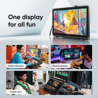 XPPen Artist 22 Plus 130% sRGB Drawing Tablet with Screen, 16.7 Million Colors Art Tablet with 16384 Pressure Stylus, Full Laminated, Anti-Glare Display Computer Graphic Tablet (22 inch)