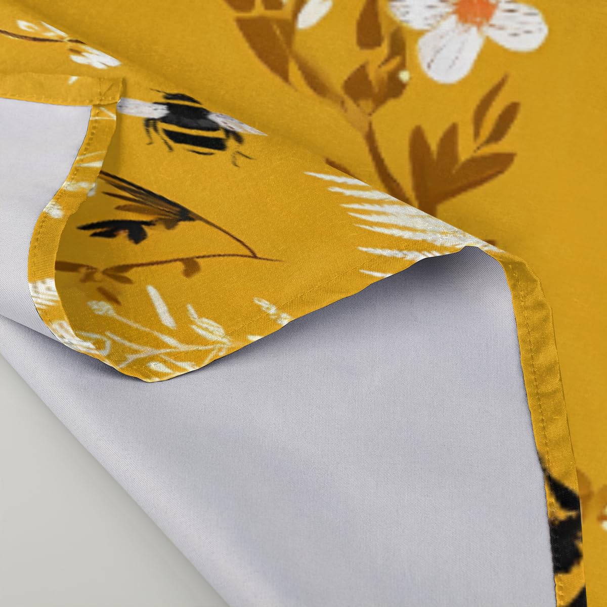 AUUXVA Table Napkin Cloth Set of 6 Bee Flower Floral Pattern Cloth Napkins 20x20in Washable Wrinkle Free Dinner Napkin for Wedding Parties Restaurant Decor Everyday Use