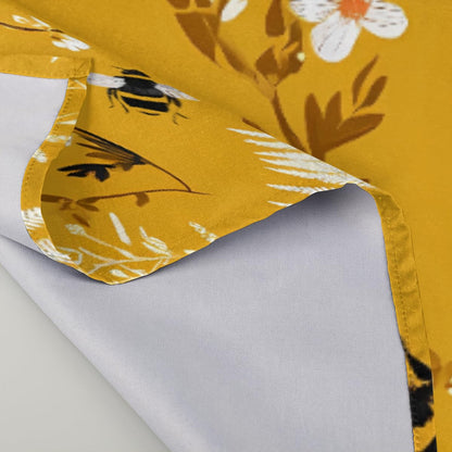 AUUXVA Table Napkin Cloth Set of 6 Bee Flower Floral Pattern Cloth Napkins 20x20in Washable Wrinkle Free Dinner Napkin for Wedding Parties Restaurant Decor Everyday Use