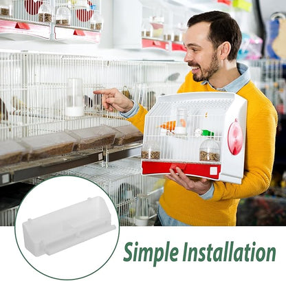 HANABASS 2 Pieces Automatic Parrot Feeder Bird Food Container Hanging Bird Seed Tray Anti-Splash Wet and Dry Feeder Outdoor Indoor