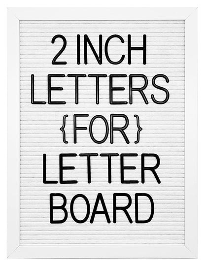 G GAMIT Felt Letter Board Letters Set - Pre-cut 227pcs 2 inch Tall Black Letters (No Board Included)