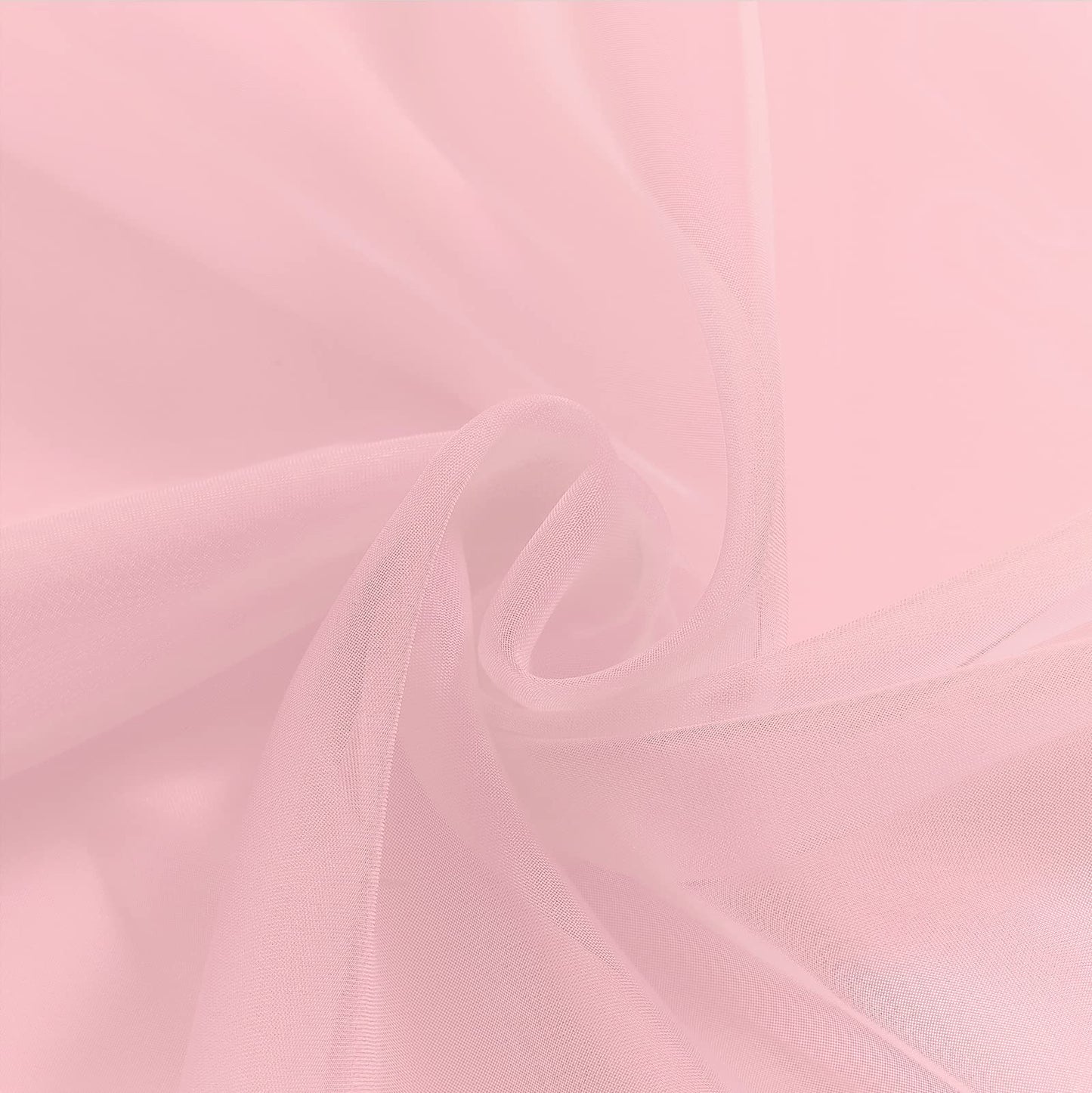 Luvyohmee Pink Window Scarf Valances - Light Pink Sheer Valances, 144 Inch Curtain Scarf Swag Curtains, Bed Canopy Curtains 52Wx144L