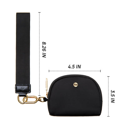 Mum's memory Mini Zip Around Wristlet Wallet for Women Dual Pouch Wristlet Portable Wallet Coin Purse Mini Women Coin Pocket (Leopard)