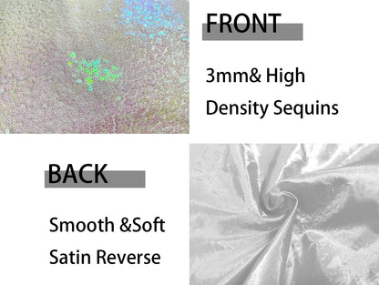 iMaylex Sequin Decorative Square Sparkling Comfy Throw Pillow Covers for Easter Lumbar Fall Party, Wedding, Christmas, New Year, Thansgiving, Halloween Decoration, Set of 2, 16'' x 16'', Iridescent