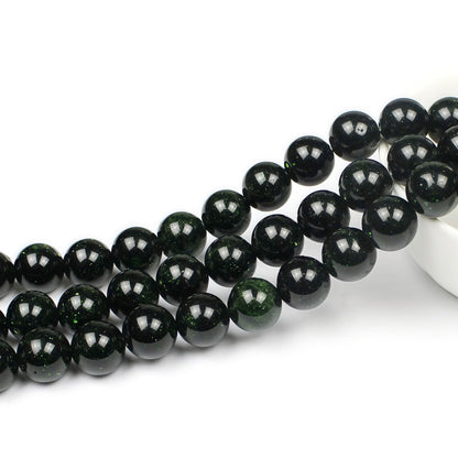 MJDCB Best Sellers Green Sand Stone Round Stone Beads for Jewelry Making DIY Bracelet Necklace (12mm)
