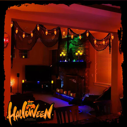 GOOTHY C9 Orange Christmas String Lights, 25Ft Outdoor Christmas Decorations Lights with 26 Incandescent Orange Bulbs, Hanging Patio Lights Waterproof for Roofline Backyard Outdoor Halloween Party