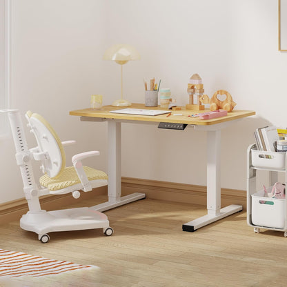 Small Adjustable Stand Up Desk for Children,One-Piece Standing Desk 31.5 x 19.7 Inch, Home Office Desk Computer Workstation, Maple