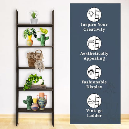 BARNWOODUSA Throw Blanket Ladder – Fully Assembled Reclaimed Wood – Rustic Decorative Ladder for Towels, Quilts, & More – Perfect Farmhouse Decor for Bathroom, Porch, or Living Room,5ft18.