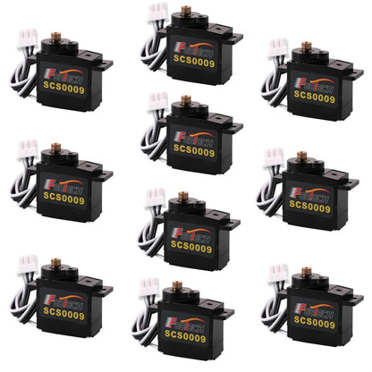 RCmall SCS0009 Serial Bus Servo Kit SCS0009 2.3KG Micro Servo Metal Gear w/300° Encoder TTL/RS485 for Robot Arm, RC Helicopter, Arduino, STEAM (10 Servos)