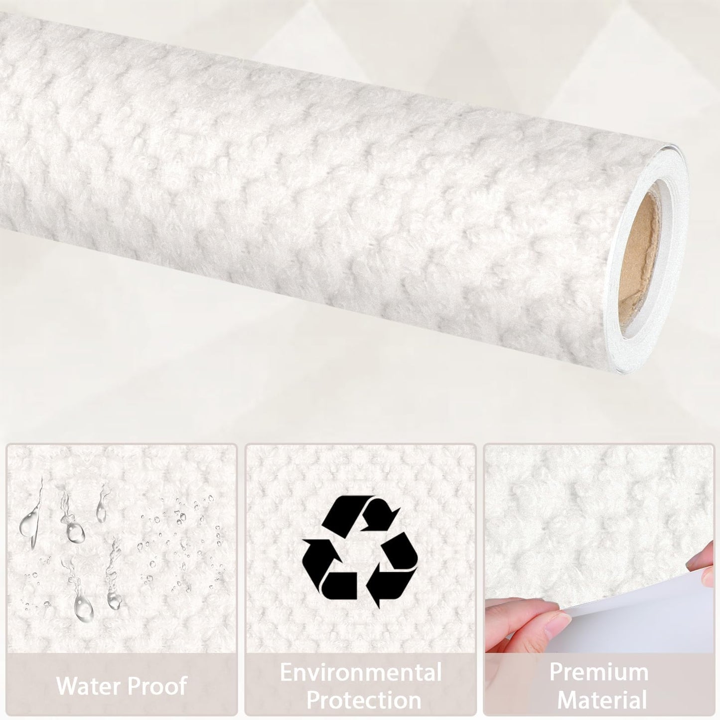 Qyeahkj White Woven Bulletin Board Paper Roll Rustic Bulletin Board Background Paper Fade Resistant Classroom Decoration Poster Art Craft Home Wall Education Decor Supplies 17.7in x 20ft