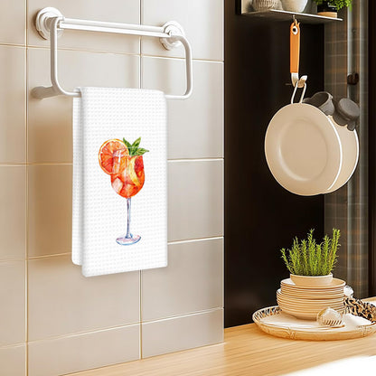 OINDADE Aperol Spritz Gifts Decor Kitchen Towels, Gifts for Aperol Spritz Lovers Hand Towels, AperolSpritz Cocktail Dish Tea Towels for Kitchen Home BarDecor, AperolSpritz Bar Cart Decor, 16x24Inches