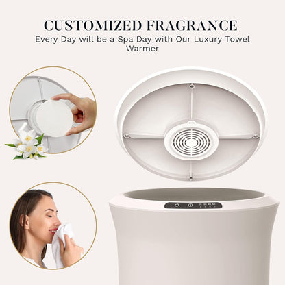 ennva 22L Towel Warmer for Bathroom, Spa, Hotel-Luxury Bath Towel Heater with with Aromatherapy- Electric Bucket Style Towel Steamer-Heat Timer15/30/45/60 Min Adjustable -Fast Heating Hot Towel Warmer