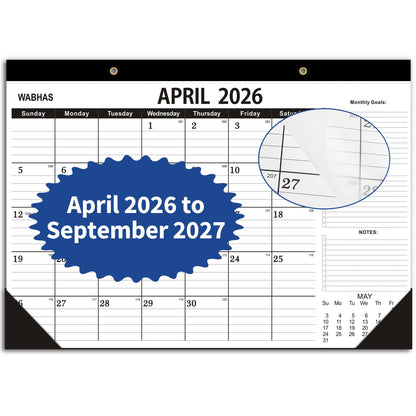 Desk Calendar 2026,April 2026 to September 2027,Desk Calendar 2026-2027 with to-do list,2026 Calendar -18 Months,Calendar 2026-2027-17" x 12" for Home or Office.