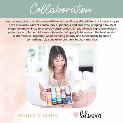 bloom daily planners x Simply Gilded Aesthetic Neutral Planner Stickers (8 Sheets / 435 Stickers) - Bohemian Variety Pack with Gold Foil for Decorating, Planning, Scrapbooking