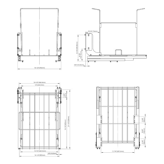 Dowell B18 Aluminum Base Wastebasket Pullout with Door Mount and Two 35Qt/9Gal Plastic Bins (4012 0218+35x2)
