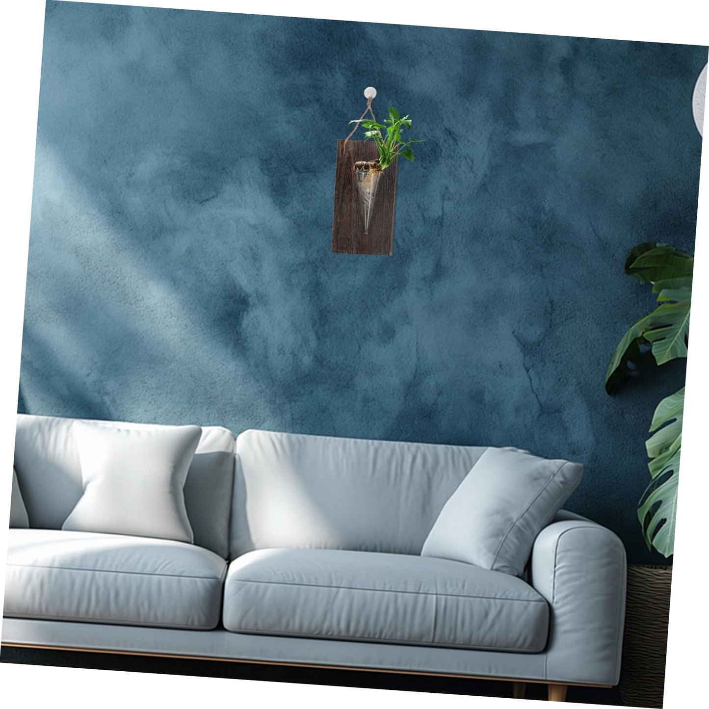 Garneck Wall Hanging Terrarium Planter Hydroponic Glass Vase Board Decorative Plant Holder for Floral Arrangements Home and Office