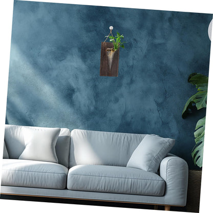 Garneck Wall Hanging Terrarium Planter Hydroponic Glass Vase Board Decorative Plant Holder for Floral Arrangements Home and Office