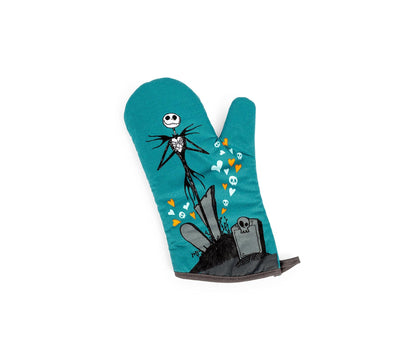 The Nightmare Before Christmas Jack and Sally Oven Mitt | Official Disney Kitchen Accessories and Household Items, Housewarming Gift | Thick Heat Resistant Gloves for Cooking and Baking