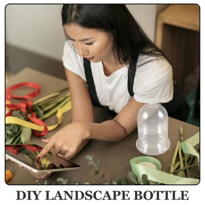VOSAREA Glass Terrarium Planter Vase Decorative Bottle for -Landscape for Home Office Garden Decor Artistic Design for Moss and Plants