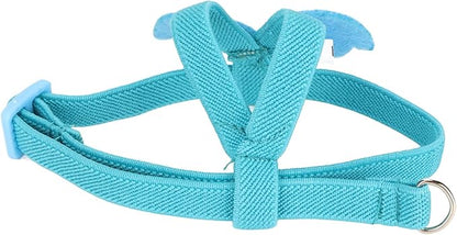 Parrot Bird Harness Leash, Adjustable Parrot Nylon Anti Bite Flying Training Rope, Easy to Wear Outdoor Flying Kit, Flight Suit with Leash for Parakeets Cockatiels Conures Budgies(L Blue)