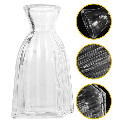 JECOMPRIS 4pcs Creative Glass Flower Vases Set, Unique Indoor Terrarium Vase for Desktop Home Décor, Glass Container for Hydrating Green Plants and Flowers