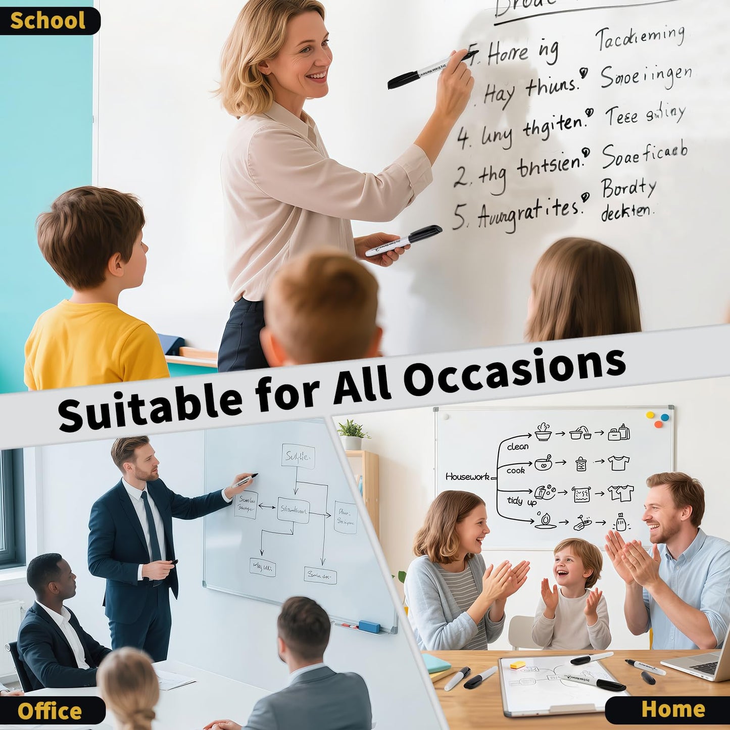 Birebebys 108 Count Dry Erase Markers Bulk, Fine Tip Whiteboard Markers for Kids Teachers, Dry Erase Pens Bulk Pack for Classroom Home, Back to School Supplies