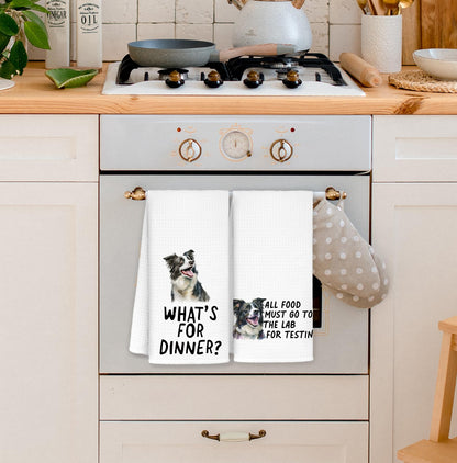 FDHSPAAM Funny Border Collie Kitchen Towels, Border Collie Gifts for Women, Dog Mom Lovers Owner Gifts Dish Hand Tea Towels for Kitchen Bathroom Decor, Dog Bathroom Decor, 16x24 Inch