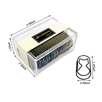 Black Cat Paper Clips 2 inch Cute Large Decorative Fat Paperclips 50pcs 50mm Wide Non Skid Smooth Finish Steel Wire Bookmark Office Home Supply Accessories