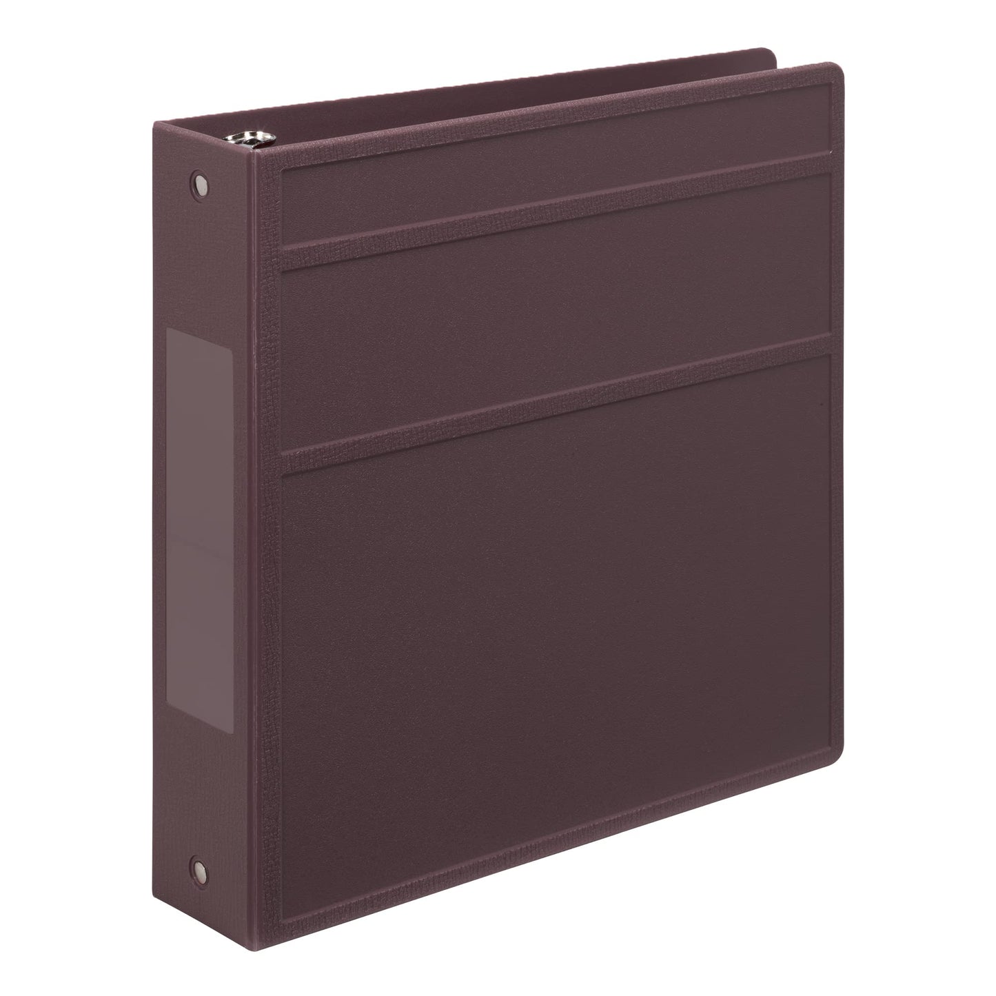 Carstens 2-Inch Heavy Duty 3-Ring Binder - Side Opening, Plum, Durable Plastic, Precision No-Gap Rings, Waterproof Covers, No Pockets, Holds 300 Letter-Sized Sheets, BPA-Free, Made in USA (5823-3R)