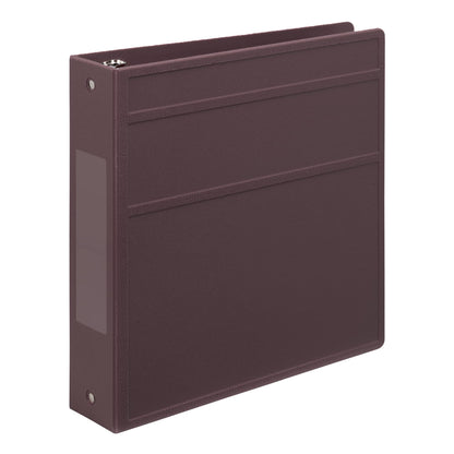 Carstens 2-Inch Heavy Duty 3-Ring Binder - Side Opening, Plum, Durable Plastic, Precision No-Gap Rings, Waterproof Covers, No Pockets, Holds 300 Letter-Sized Sheets, BPA-Free, Made in USA (5823-3R)