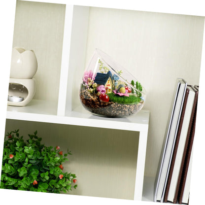 Abaodam 1Pc Transparent Succulent Bottle Decor Micro Landscape Glass Bottle for Home Store for Air Plants Moss Terrariums Elegant Decoration for Space