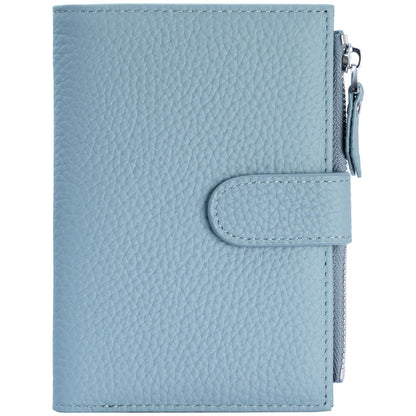ilovever Passport wallet and Card Slot Combo RFID Blocking Slim Leather Travel Passport Wallet for Men and Women with Zippered Coins Pocket Passport holder,LightBlue