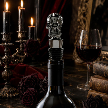 Gothic Skull Wine Stopper, Bottle Stopper Wine Saver, Reusable Wine Corks