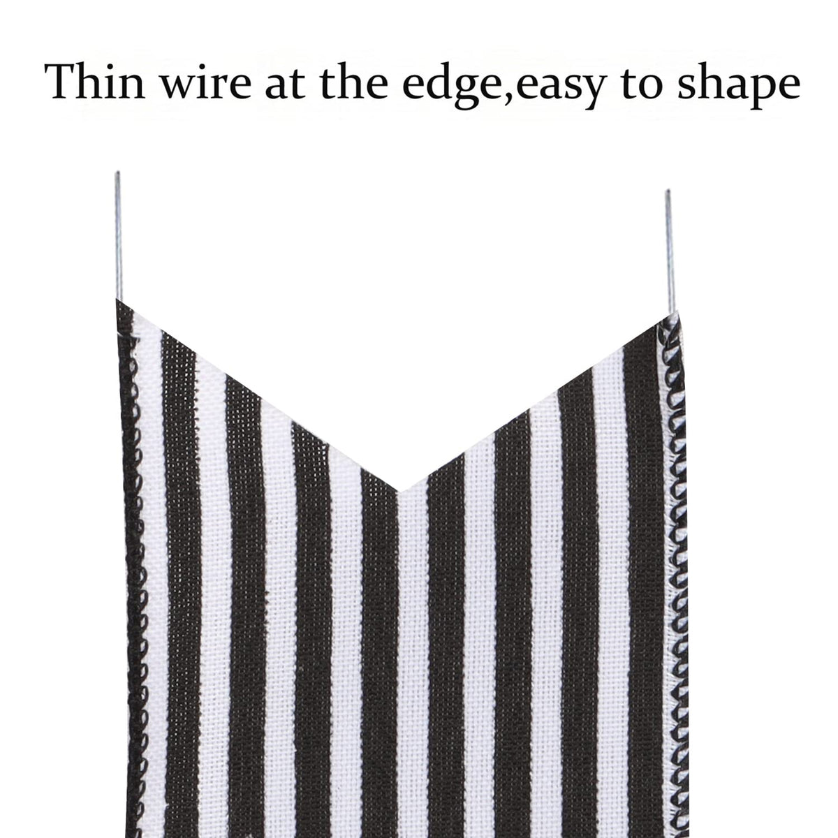 Hongsome 2 Pack Black White Stripe Halloween Fall Bows for Wreaths,12”x20”Black and White Christmas Decorations Bow for Tree Topper Gothic Spooky Holiday Birthday Party Wall Home Front Door
