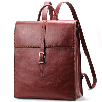 BOYATU Leather Backpack Purse for Women: Business Work Bags for Men - Luxury Designer Handbags for Classic, Brown