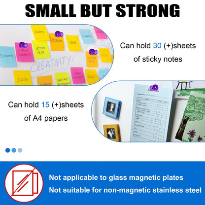 LOVIMAG Fridge Magnets 20Pcs Refrigerator Whiteboard Small Strong Magnet Classroom Kitchen Accessories Decorative Locker Set Decor Must Haves Office Calendar Refrigerador Magnetic Cute Crafts Purple