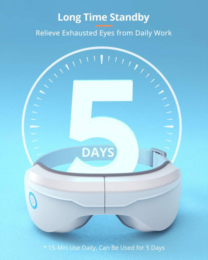latumab Eye Massager with Heat, Heated Eye Mask with Bluetooth Music, Face Massager, Mask for Migraine & Headache Relief, Improved Sleep, Birthday Gifts for Mom Dad Women Men Her Him