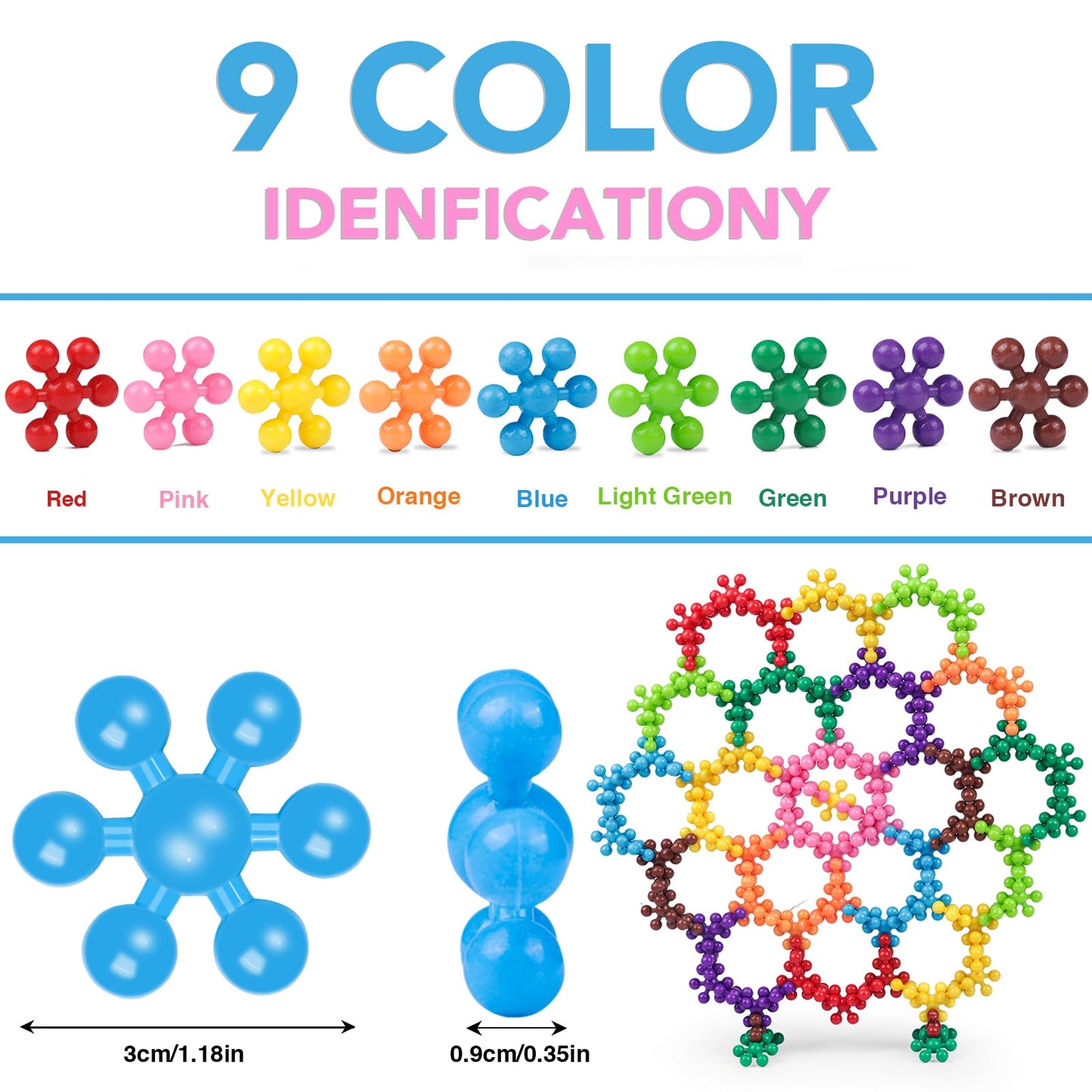 NEOACT 200PCS Building Blocks Kids Educational Building Toys Interlocking Plastic Connect Block Manipulatives for Preschool Kids Aged 3+, Creativity Kid Toy Classroom Kindergarten Toys