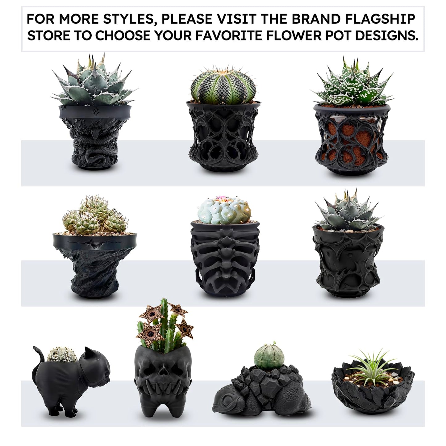 Dak Haan Succulent Pot with Drainage – Indoor Plant Pots, Artistic Design Flower Pots,Personalized Custom Mothers Day Plant Pot, ShallowSucculents Pots Bowls for Home, Office, Weddings & Party Décor