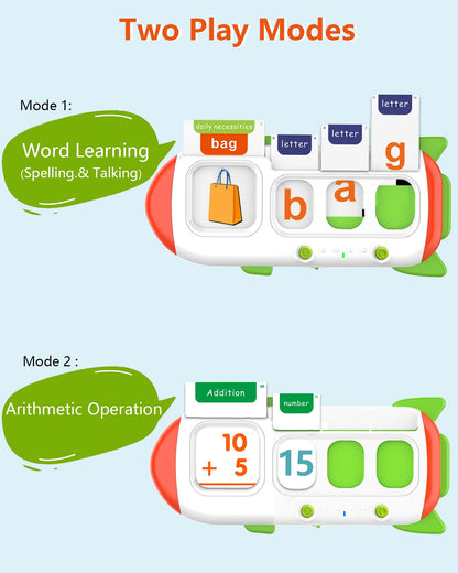 Cool Math Games & Talking Flash Cards for Toddlers 5-7 Years Old,Speech Therapy with 102 Sight Words and 56 Math Flash Cards,Sensory Toys for Kids with Autism,Ideal Gifts for Boys & Girls