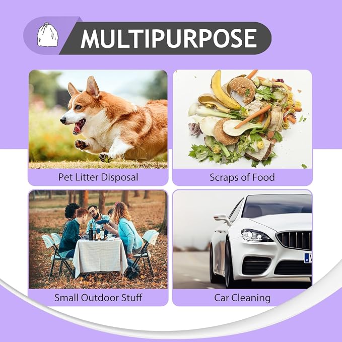 8 Gallon 200 Counts Clear Colorful Trash Bags Kitchen Garbage Bags by Teivio