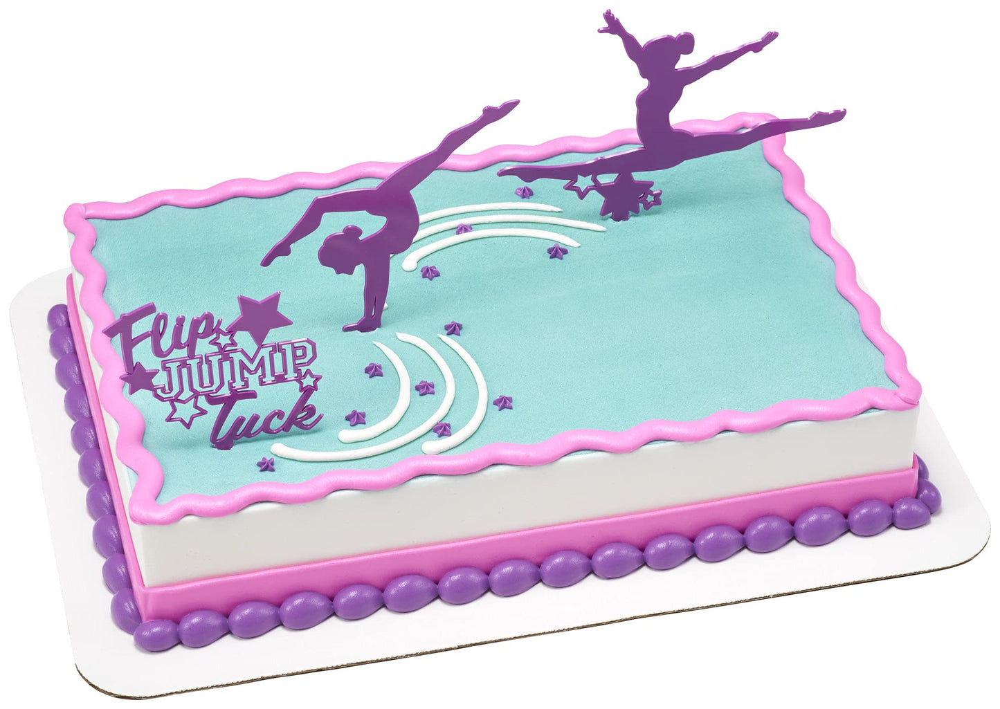 DecoPac 26253 CakeDecorating kit-Flip Jump Tuck Cake and Cupcake Toppers for Birthdays and Parties, 1 SET, Purple