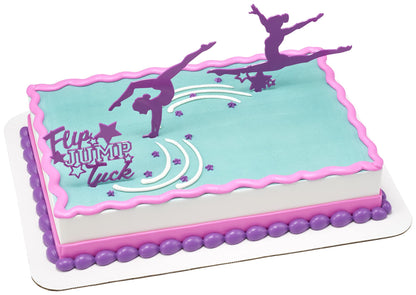 DecoPac 26253 CakeDecorating kit-Flip Jump Tuck Cake and Cupcake Toppers for Birthdays and Parties, 1 SET, Purple