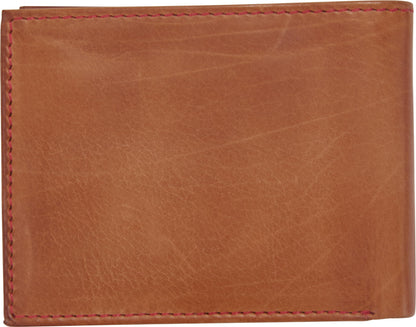 Rawlings | Men's Bifold Wallet Collection | Genuine Leather | Light Brown | Baseball Seam Stitch
