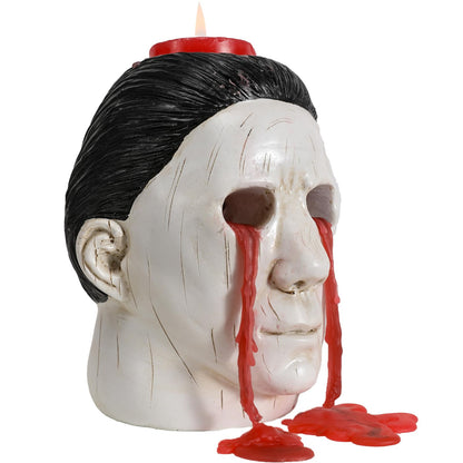 Generic Halloween Candle Holder Halloween Statue with Bleeding Eyes Decor Horror Candlestick Decoration, White, BE-012A