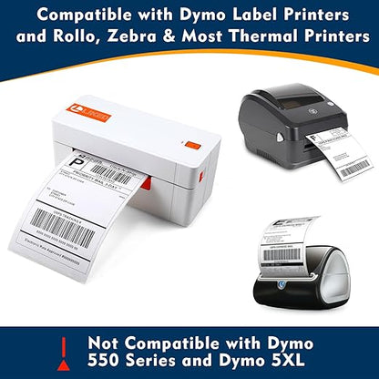L LIKED 220 PCS 4"x6" Thermal Shipping Labels, Perforated White, Strong Adhesive Direct Thermal Labels(1 Roll), Compatible with DYMO 4XL 1744907,Zebra, Rollo, Jadens, Nelko