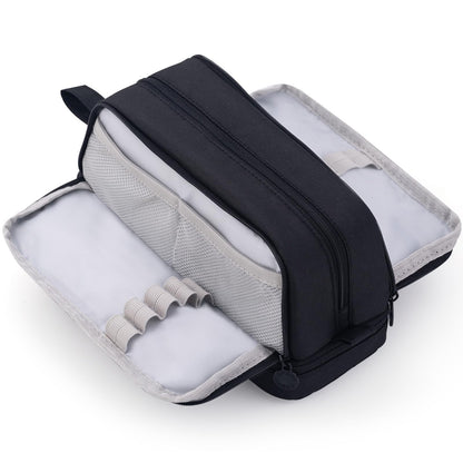 CICIMELON Large Capacity Pen Pencil Case with 4 Compartments, Multi-Slot Pencil Pouch Bag Aesthetic School Supplies Organizer for Teens Adults (Black)