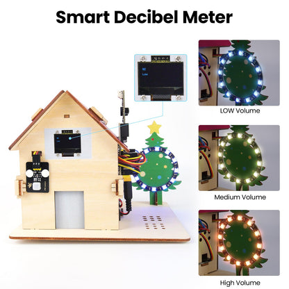HOLASMART Microbit Smart Home Kit for Microbit V1 and V2,Electronics DIY Home Automation Coding Kit,STEM Educational Set for Student (Without Micro:bit and AAA Battery),Red