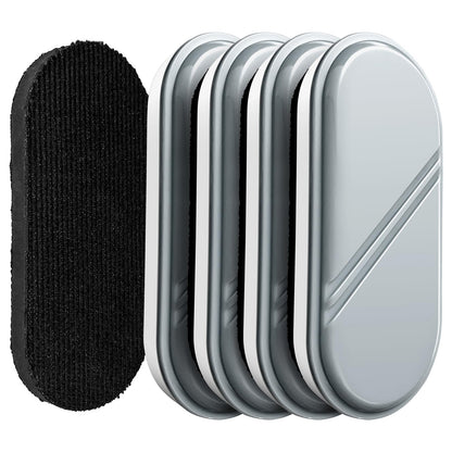 FUNISKETCH Dry Erase Eraser, Detachable Magnetic White Board Erasers - 4 Pack,Glass Board Glass Whiteboard Eraser for Office and School Supplies (Gray)